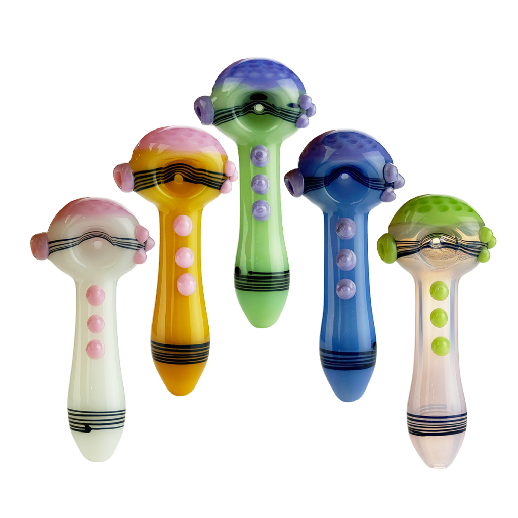 Slime Head Honeycomb Glass Pipe – 4.5 Inch