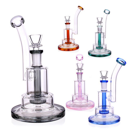 Stacked Chamber Showerhead Perc Bong