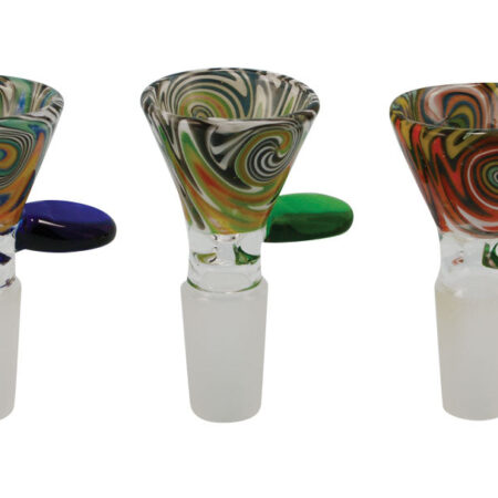 Worked Herb Slide – 14mm Male / Colors Vary