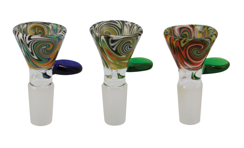 Worked Herb Slide – 14mm Male / Colors Vary