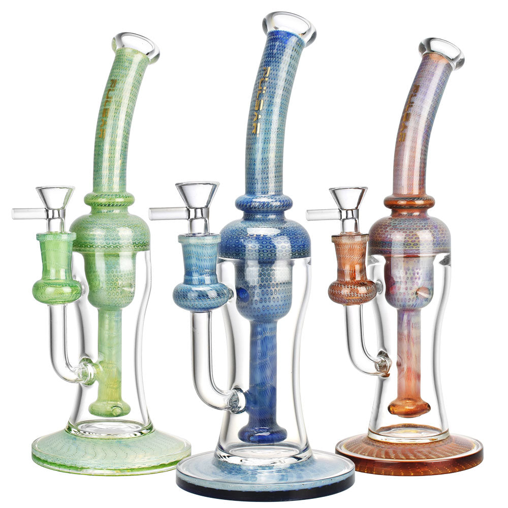 Pulsar Bubble Matrix Chugger Water Pipe #2 -10″/14mm F/Clrs Vry