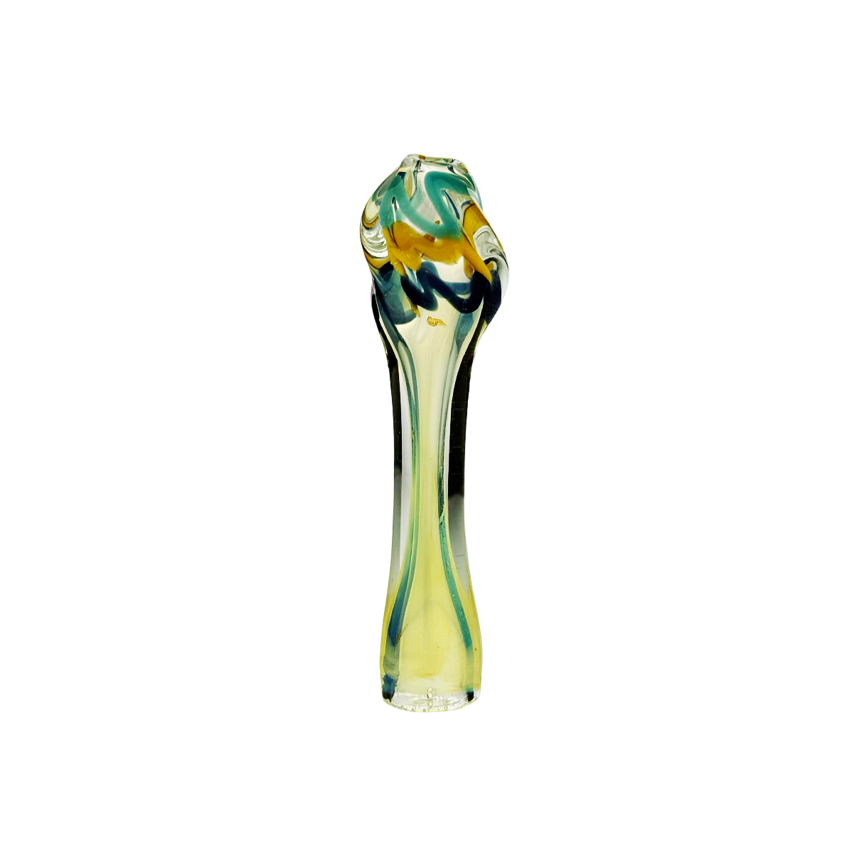 Artisan Twisted Silver Fume Glass Chillum - Image 4