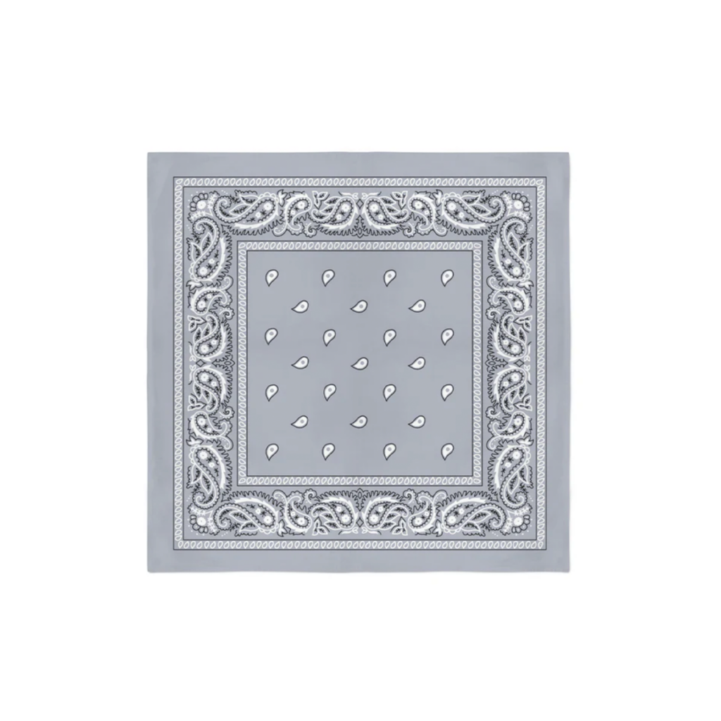 Classic Grey Cotton Bandanas – Dozen Pack