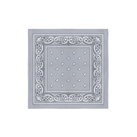 Classic Grey Cotton Bandanas - Dozen Pack