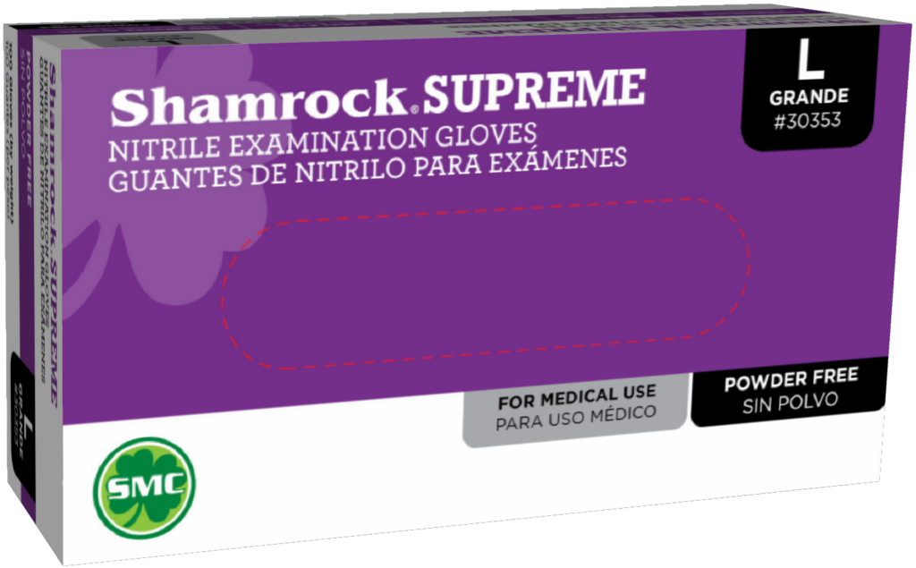 Shamrock Blue Nitrile Gloves – Powder-Free Case