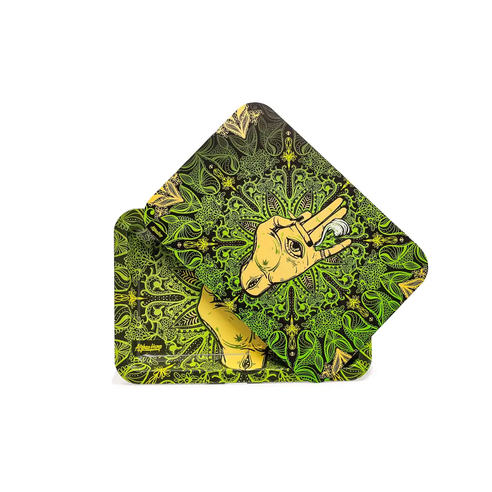 Afghan Hemp Metal Tray for Rolling and Organization - Image 5
