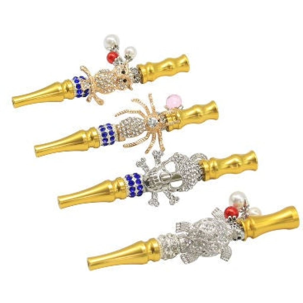 Bling Joint Holder with Colorful Diamond Jewelry for Dry Herbs
