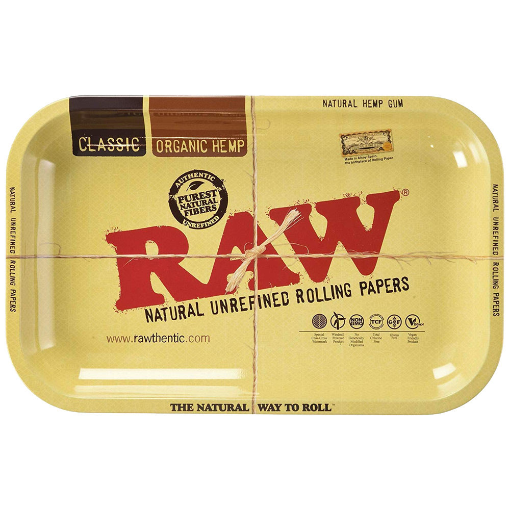 Raw Aluminum High Sided Rolling Tray – 11″ x 7″