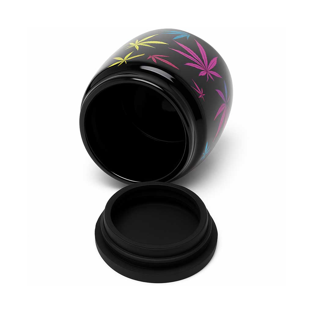 Large Ceramic Stash Jar – Weed Leafs