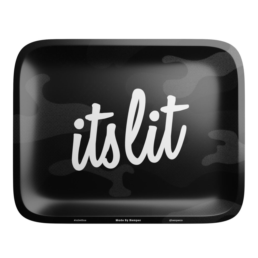 HEMPER  – It’s Lit Black Camouflage Rolling Tray