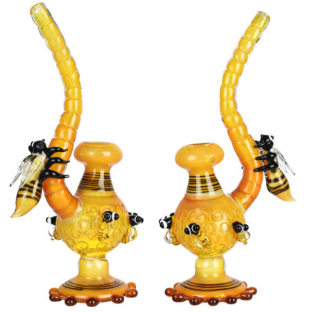 Bee Colony Chalice Water Pipe - 11.75"