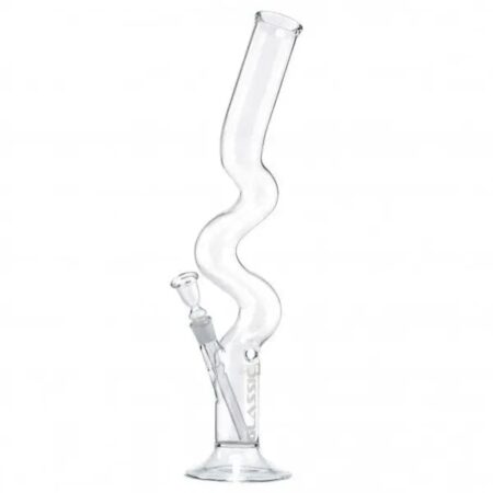 Classic Zig Zag Glass Water Pipe by Grace Glass