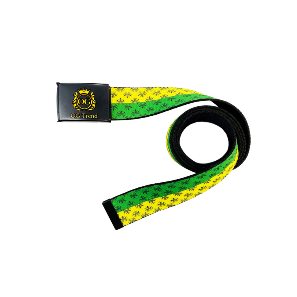 Vibrant Botanical Leaf Pattern Belt – Adjustable Unisex Style