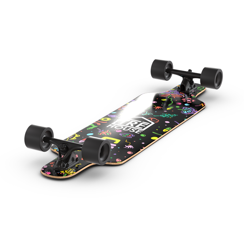 Sample – TRE House – Longboard Deck Assembled – 10″