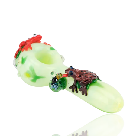 Empire Glassworks Ribbit Glass Spoon Pipe