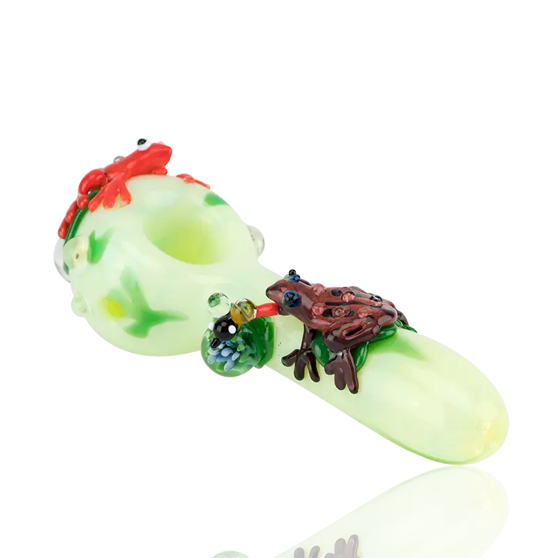 Empire Glassworks Ribbit Glass Spoon Pipe
