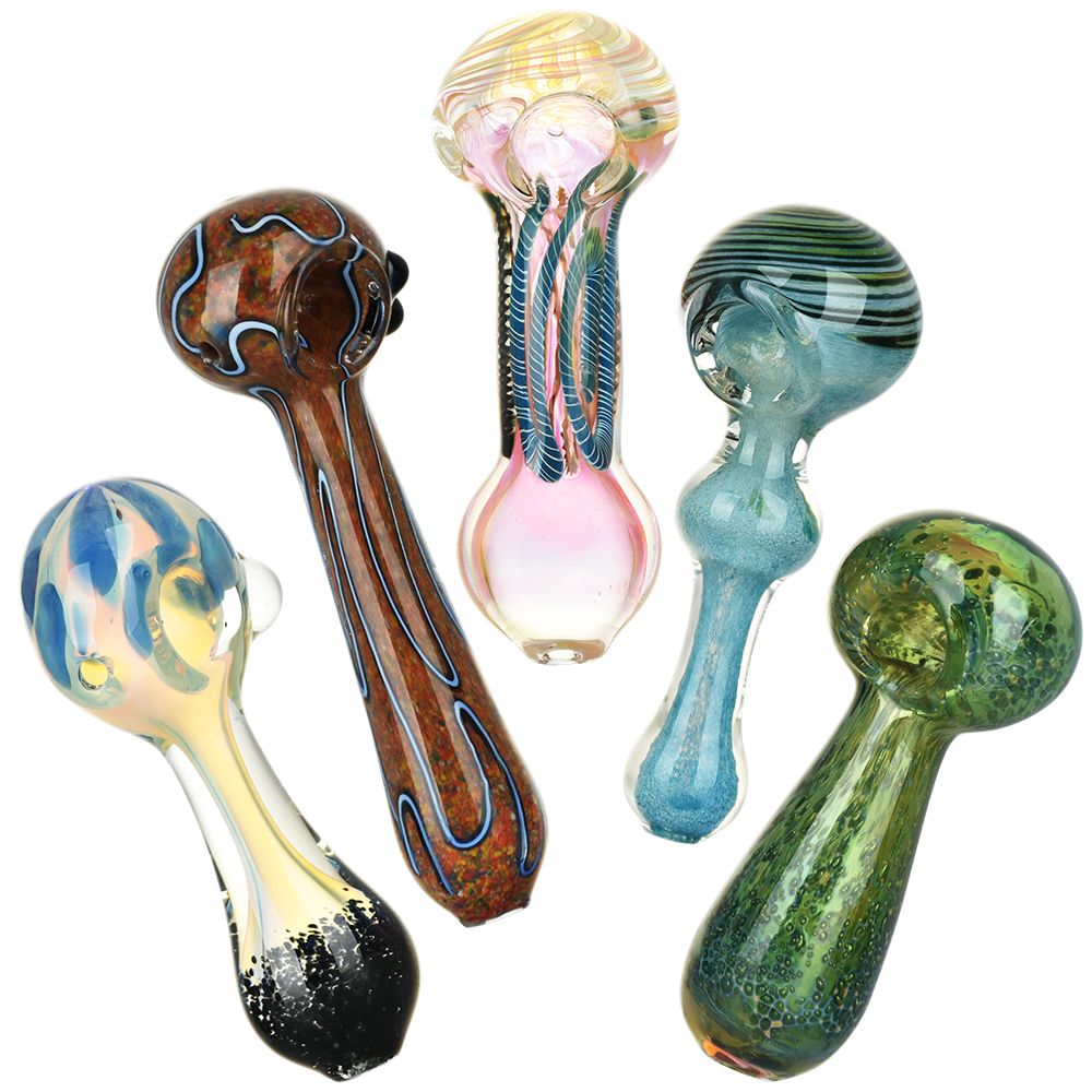 Heavy Ethers Assortment Glass Spoon Pipes – 4.5″ 20ct