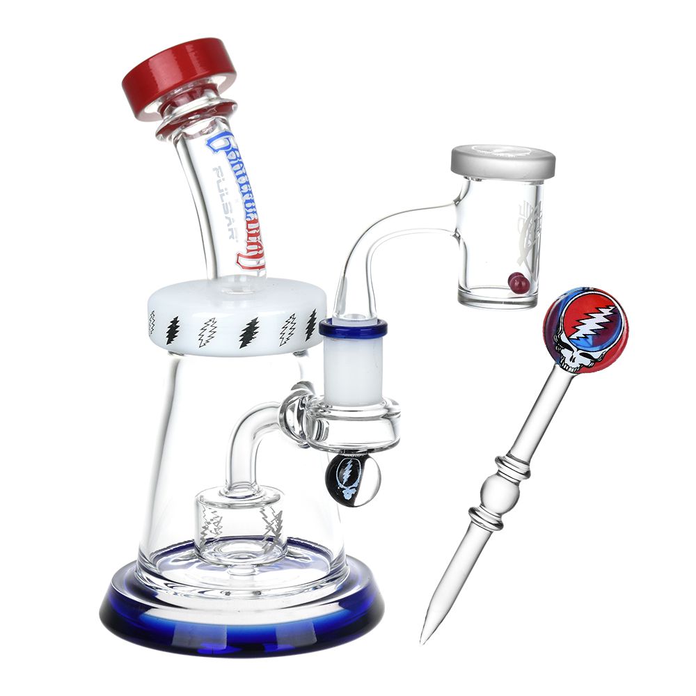 Grateful Dead x Pulsar Lightning Bell Dab Rig Set – 7.5″ / 14mm F