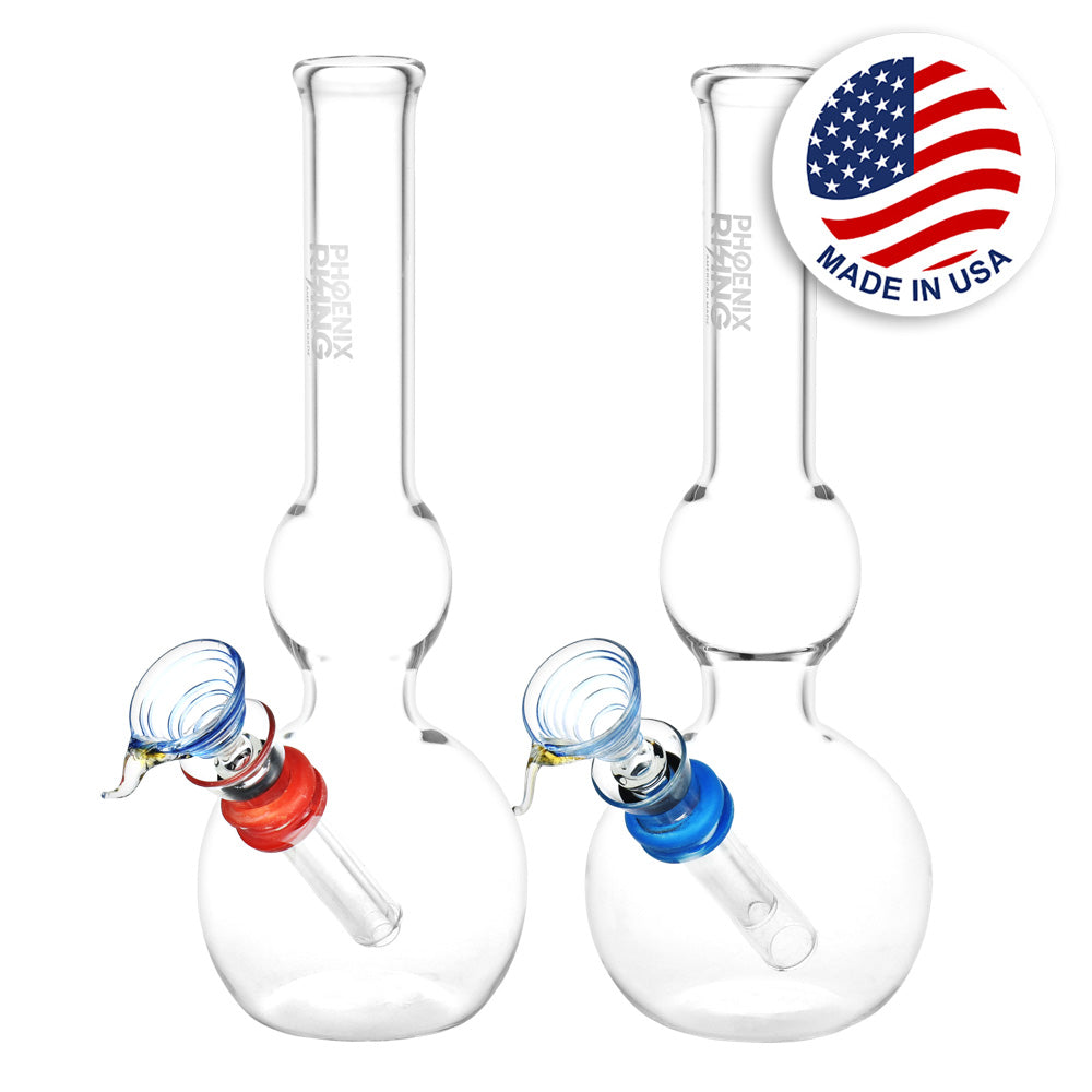 Phoenix Rising Classic Double Bubble Water Pipe – 8″/Colors Vary