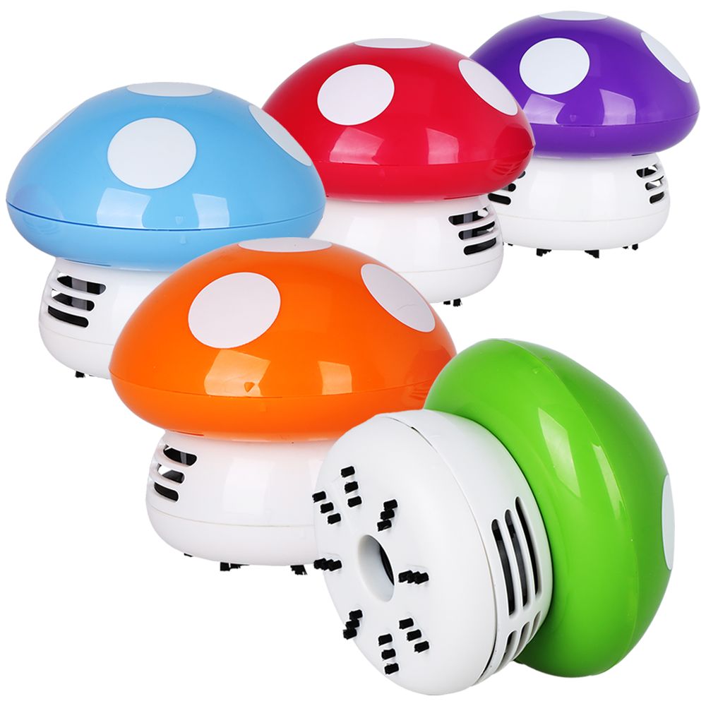 Mushroom Desktop Vacuum Cleaner – 3.5″ x 3.75″ / Colors Vary