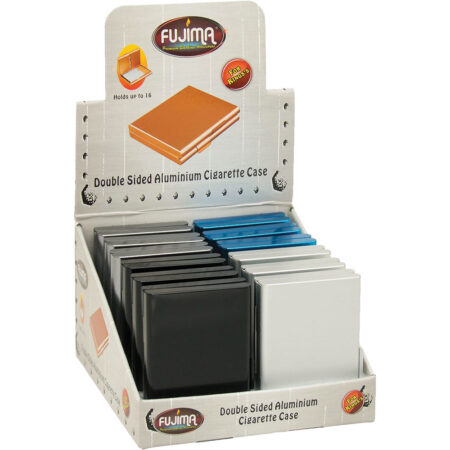 Fujima Double-Sided Aluminum Cig Case | King | Asst | 12pc Display