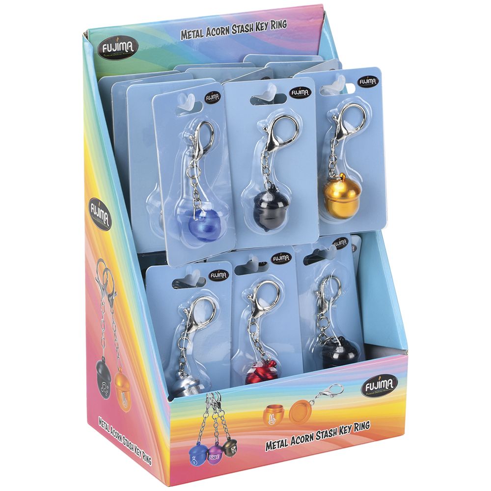 Fujima Acorn Metal Storage Keychain – 24ct