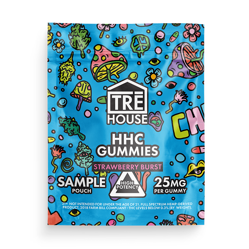 Sample – HHC Gummies – High Potency – Strawberry Burst – 1ct