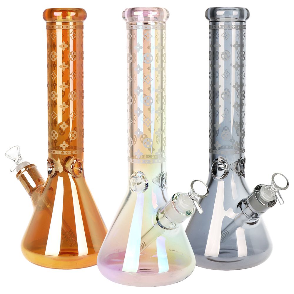 High Class Fashion Beaker Glass Water Pipe – 14″ / 14mm F / Colors Vary