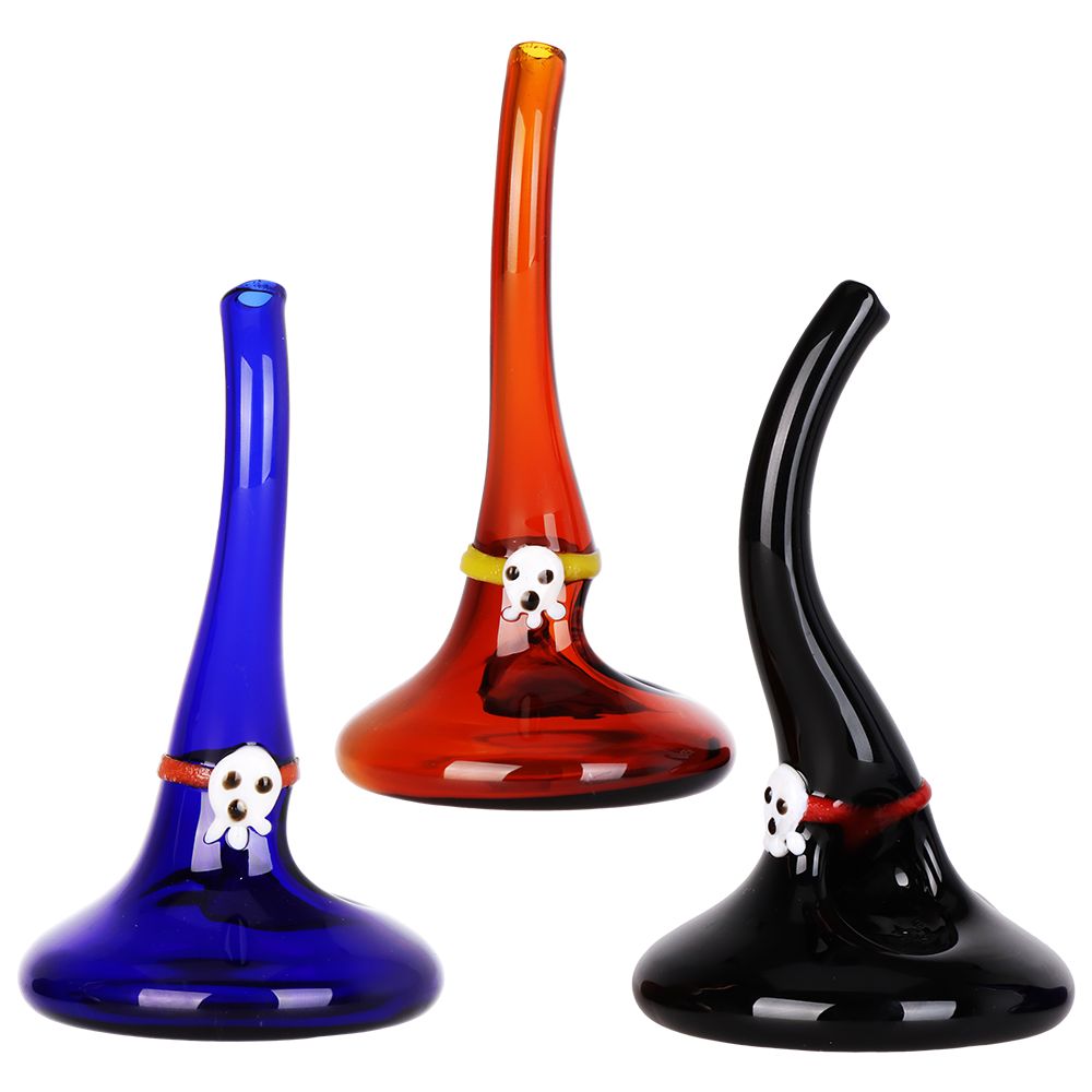 Witch’s Hat Glass Hand Pipe – 4″ / Colors Vary