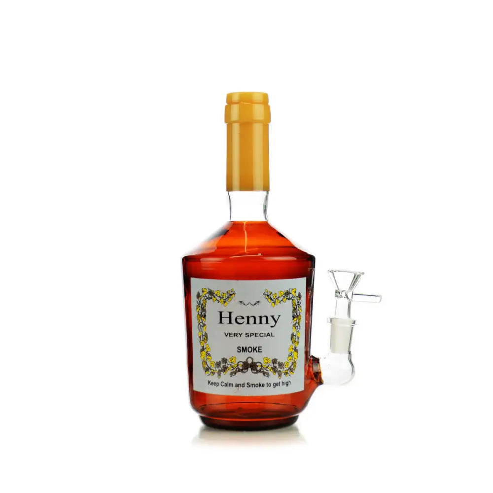 Henny Liquor Bottle 10″ Bong – Unique Glass Water Pipe, 14mm