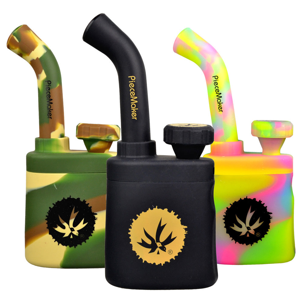 Piecemaker Klutch Silicone Water Pipe – 7″ / Colors Vary