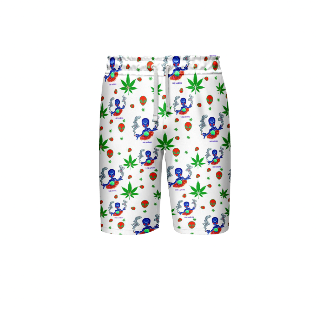 Alien White Polyester Shorts Pack – 5 Sizes