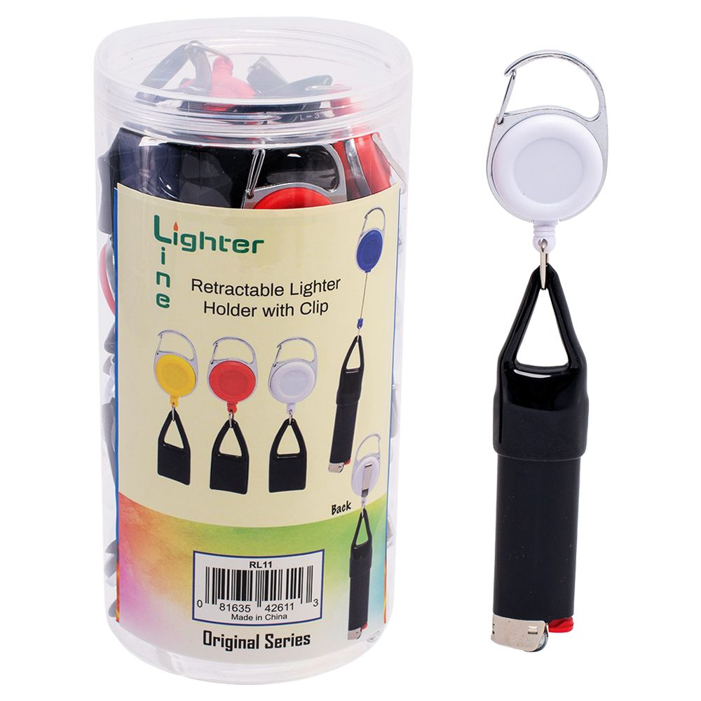 30CT JAR – Lighter Line Retractable Lighter Holder w/ Clip – Original Series