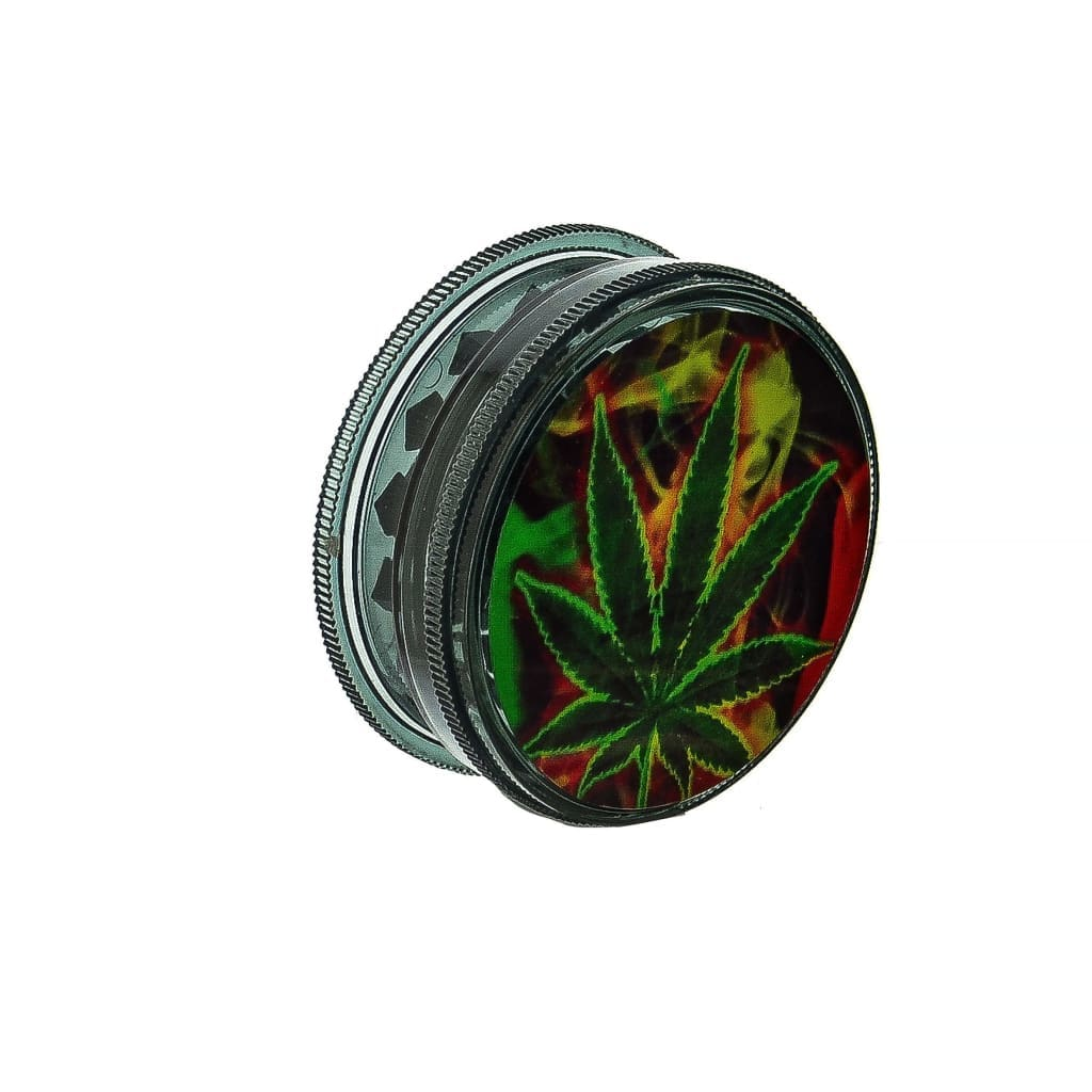 Acrylic Herb Grinder Leaf Print 2 Part Design - Image 6