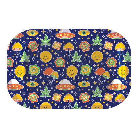 Giddy Melted Smiley Rolling Tray – 10.6″x6.3″