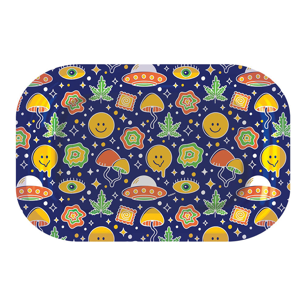 Giddy Melted Smiley Rolling Tray – 10.6″x6.3″