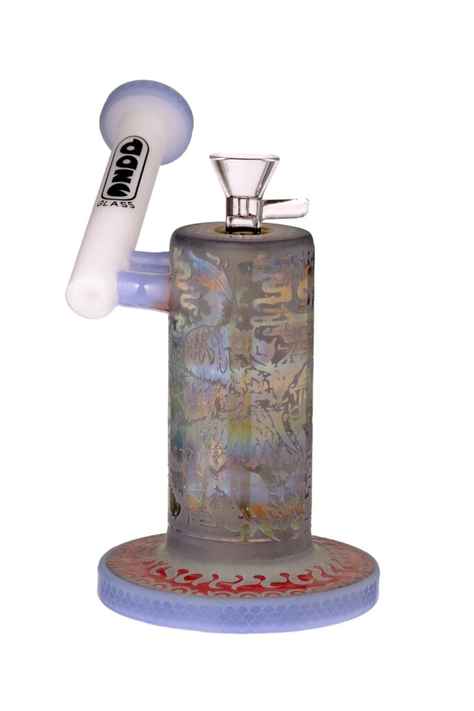 Daze Glass – Sidecar Asian Art Glass Water Pipe 7″