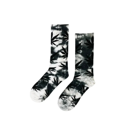 Black and White Tie Dye Socks Comfortable Fit - smoke