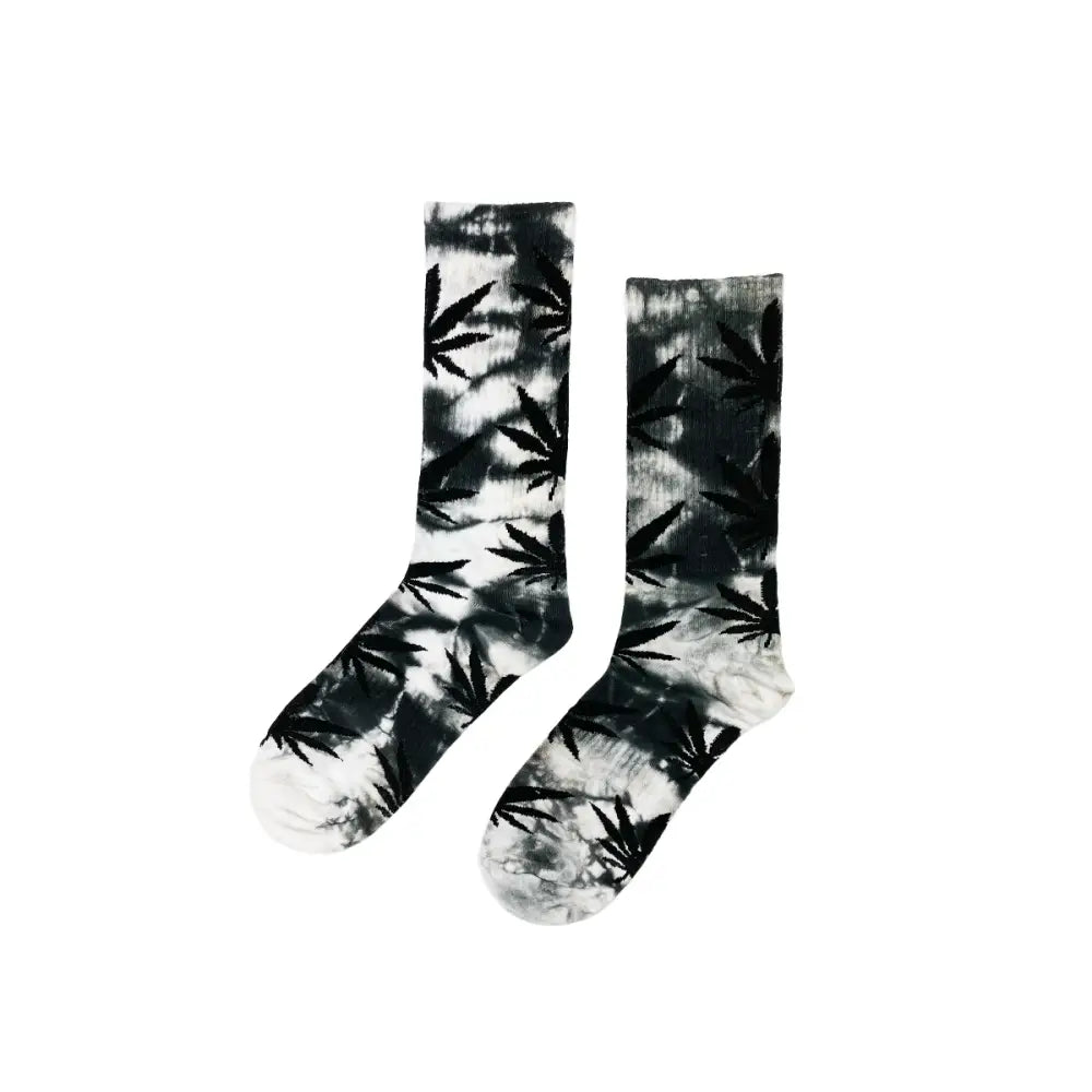 Black and White Tie Dye Socks Comfortable Fit – smoke