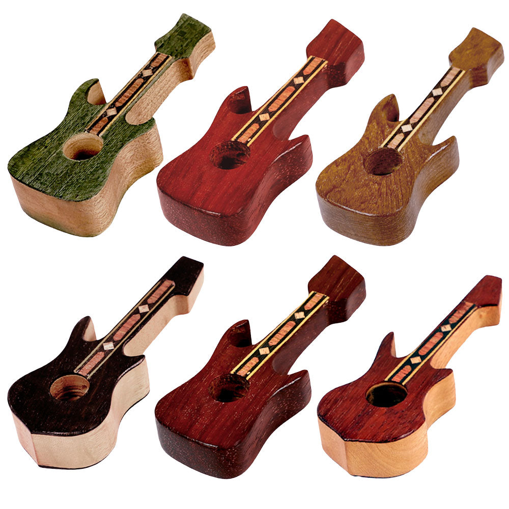 Electric Guitar Wooden Pipe – 4″ / Styles Vary