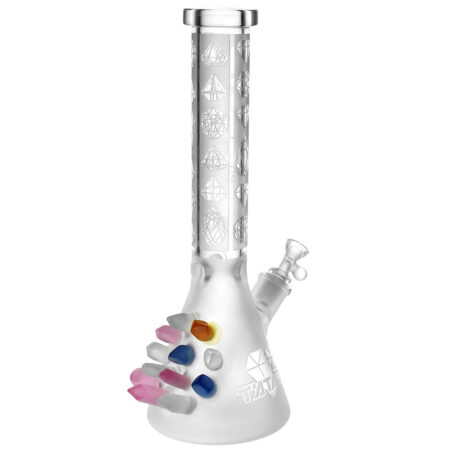 Tataoo Glass Diamonds Beaker Water Pipe - 15" / 14mm F