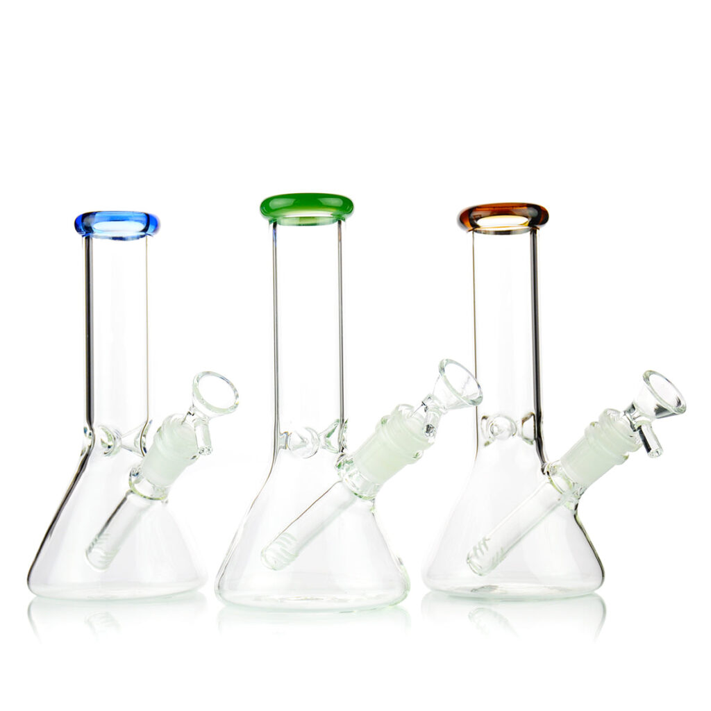 Premium 8″ Clear Glass Beaker Water Pipe