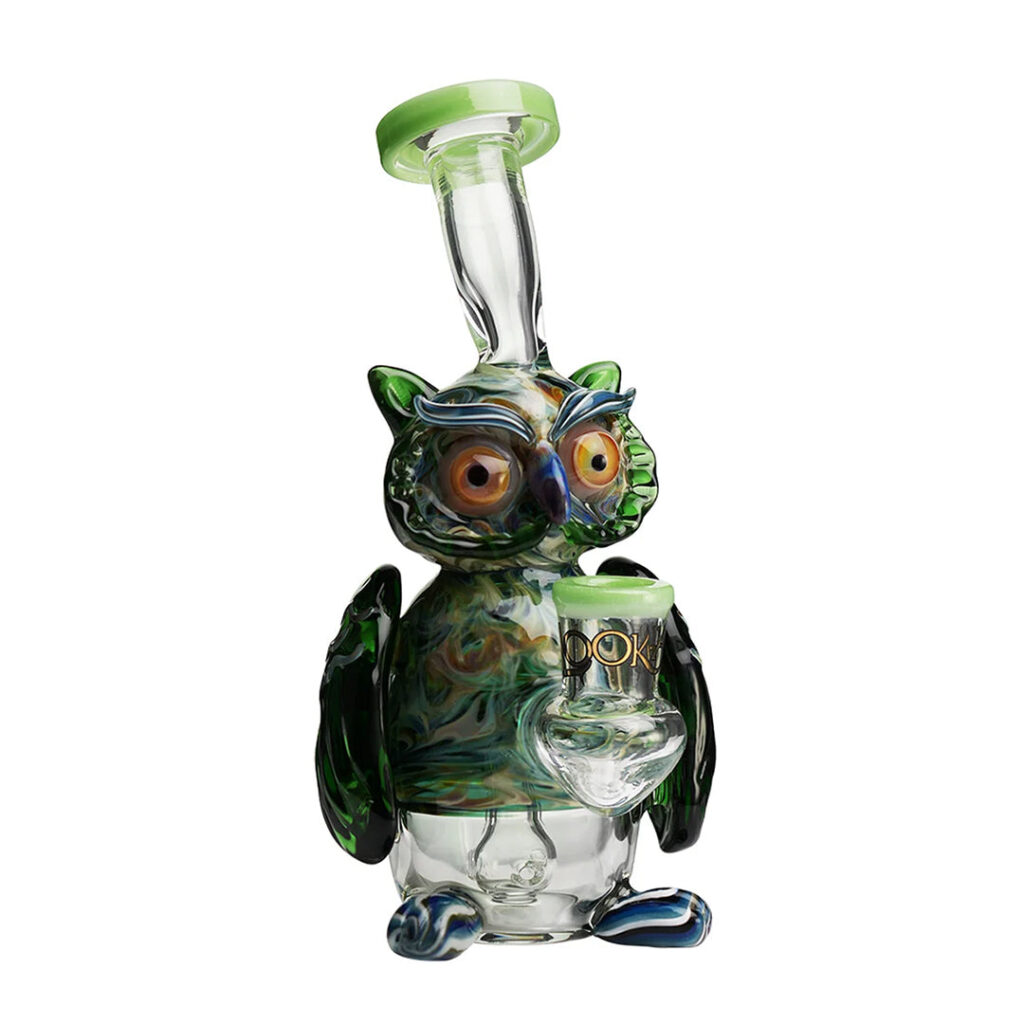 Lookah Glass 9″ Mini Nerdy Owl Water Pipe