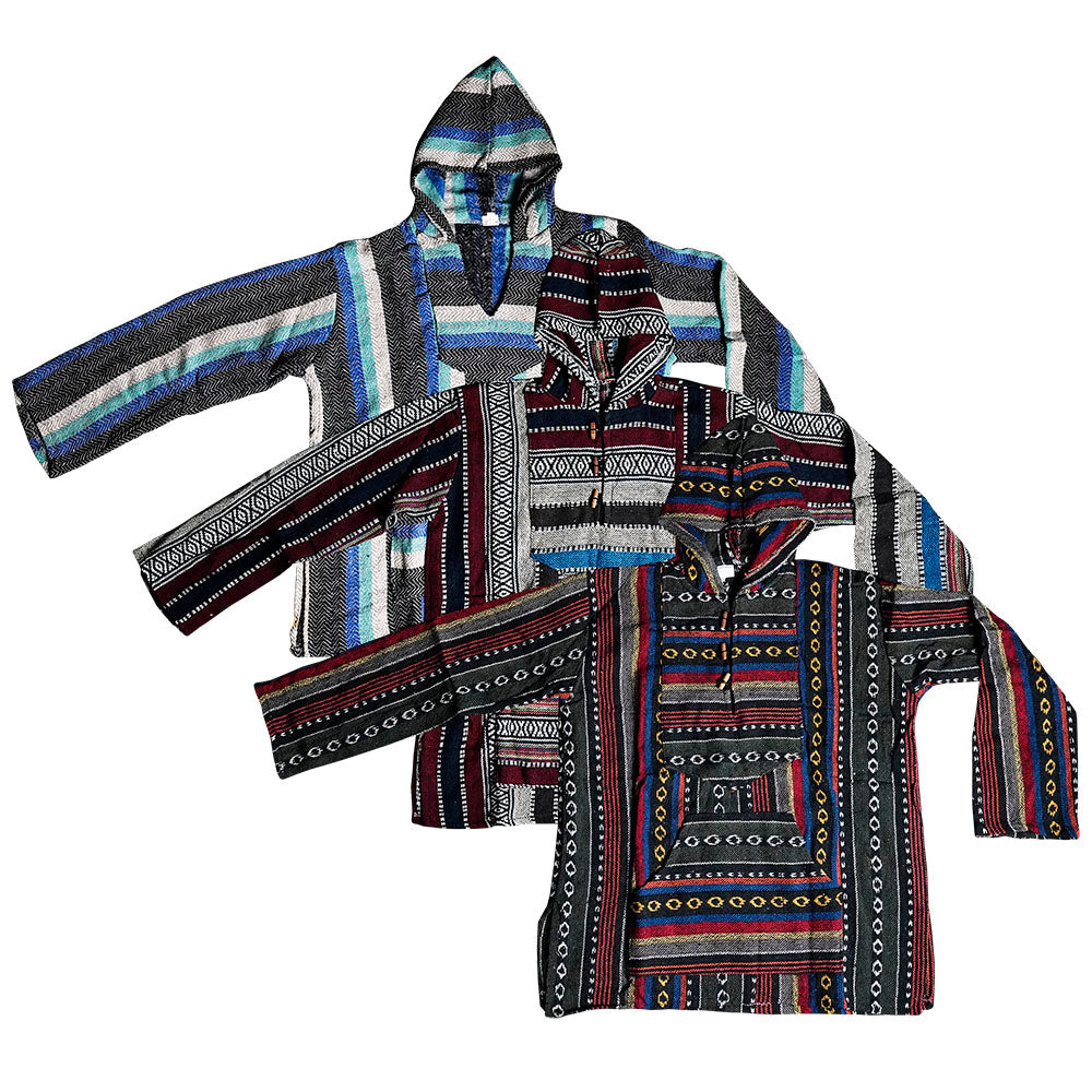 Hippie Cotton Baja Hoodie – Colors Vary