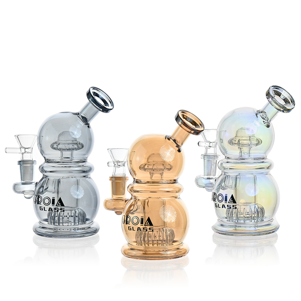 6" Mini Egg Dab Rig with Crown Perc | Croia Glass - Image 2