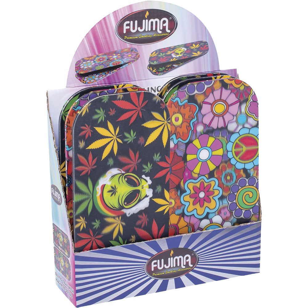 Fujima Rolling Tray w/ Magnetic 3D Lid | 8.25″x4″ | Asst | 6pc Display