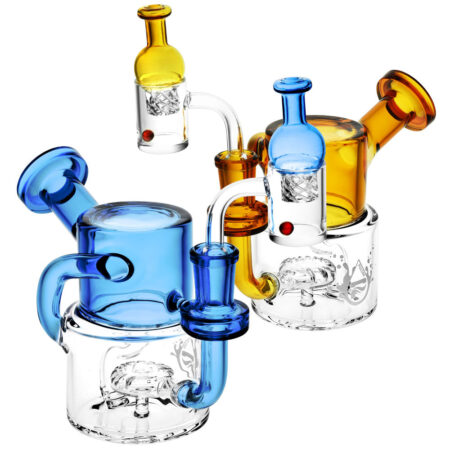 Pulsar Mini Chug Recycler w/ Cap - 4.75"/14mm F/Colors Vary