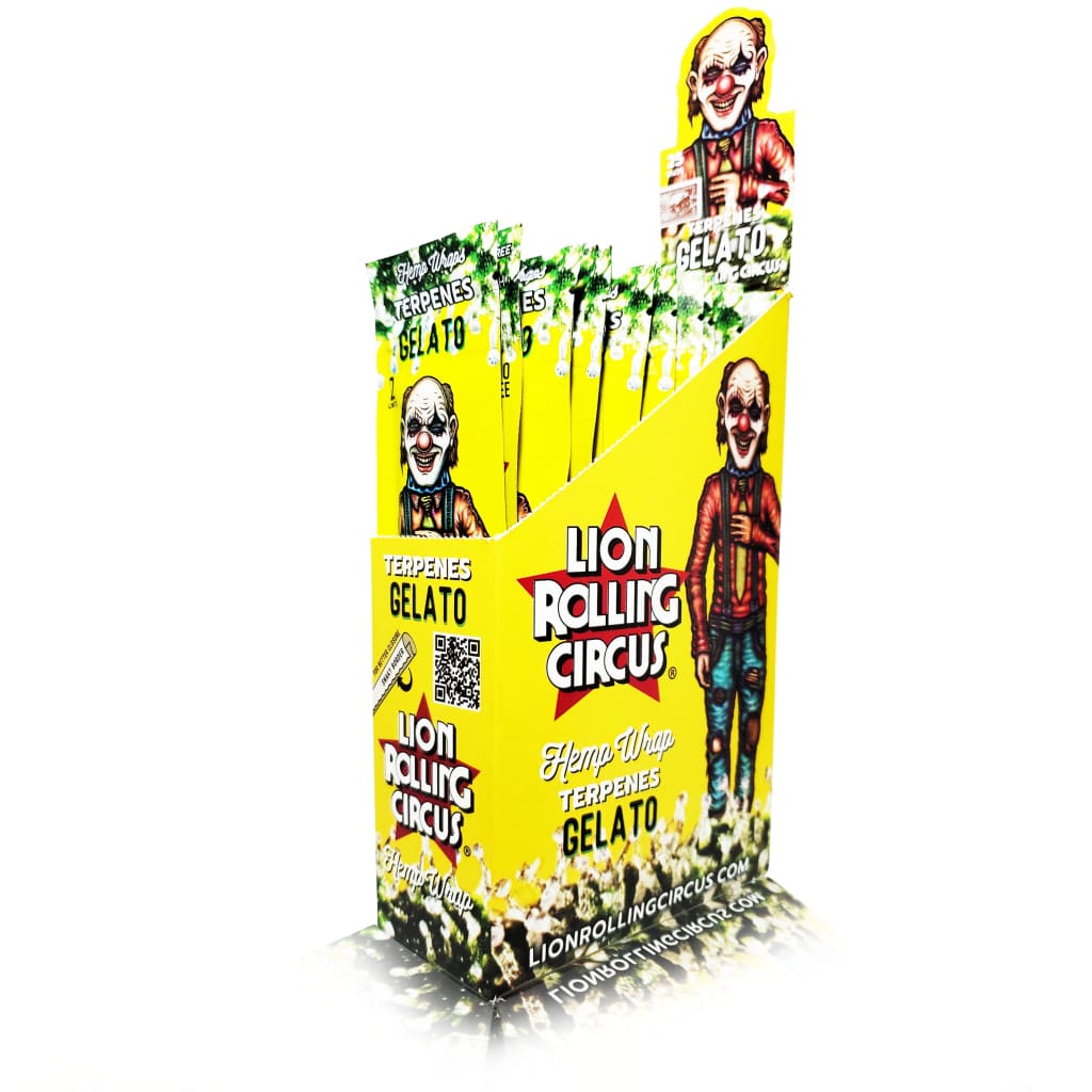 Lion Rolling Circus Terpene Hemp Wraps – Full Box of 25 pouches x2