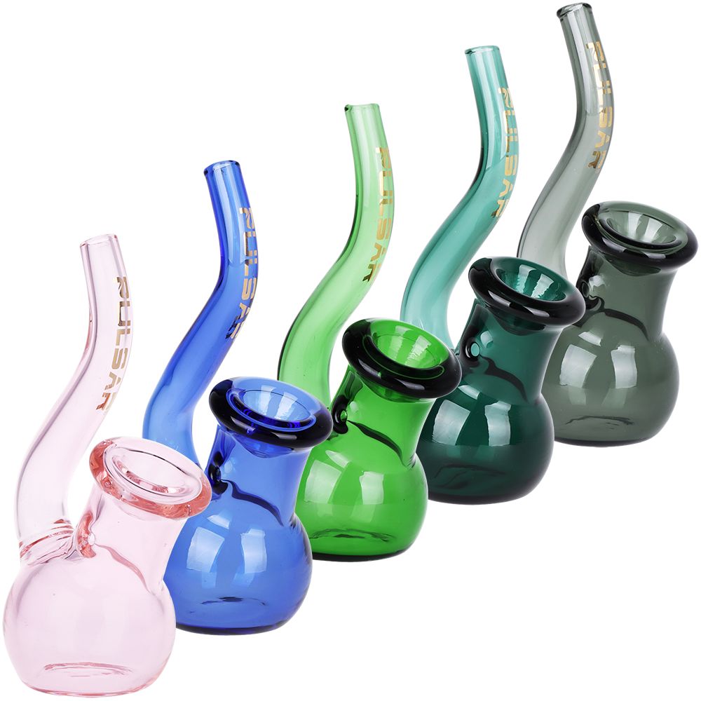 Pulsar Upright Sherlock Glass Hand Pipe – 5″ / Colors Vary