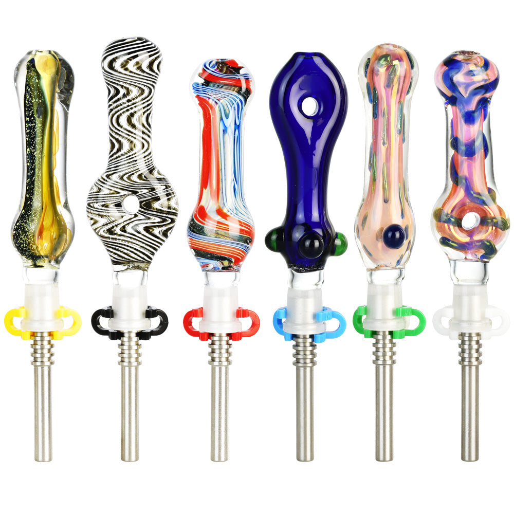 Choice Dab Straw Kit Ti Tip – 10mm/5″ – 6″/Asst – 40PC BUNDLE